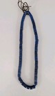 65 Beads - Antique Faceted Russian Blue Glass Trade Beads 