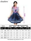 Glorystar German Bavarian Oktoberfest Dirndl Dress 2pcs Size Xl Blue Floral New