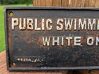Public Swimming Pool White Only Segregation Historical Sign Selma Ala July 1931