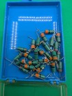 Lot Of 4 Vintage Electronic Capacitor Cases Sprague Orange Drops Assorted Nos Re