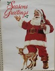 Original Large  Coca cola  Santa And Doe  Poster 31  H X 23  W