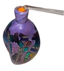 Bruce Freund        Signed Studio Dichroic Art Glass Purple Perfume Bottle 7   