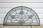 34  X 18   Handcrafted All Clear Stained Glass Beveled Window Panel 