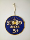 Vtg Sun-ray Cigar Store Display Sign  Dual Sided  Advertising Tobacco 