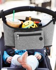 Universal Stroller Organizer Zipper Mommy Bags Baby Bottles Grab go Outdoor Grey