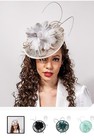 Round Shaped Sinamay Feather Fascinator