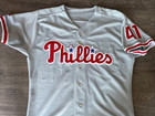 Authentic Game Worn 1999 Philadelphia Phillies Jim Poole Road Jersey Indians
