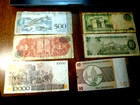 Central   South America Paper Banknotes Lot Of 12  Heavily Circulated
