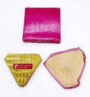 Vintage Schiaparelli Pink Enamel Mirrored Rouge Compact W  Box   Pouch