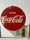 Vintage Original Metal Coca Cola Flange Sign
