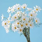 Artificial Flowers 12 Bundles Artificial Silk Daisy Fake Flowers Uv White