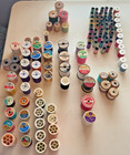 120 Piece Lot Of Mixed Sewing Thread Spools Mixed Some Vtg  New Used  11 Wooden