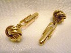 Lot 3 Vintage Set Wedding Cufflinks Goldtone Tie The Knot Marriage Love Knots