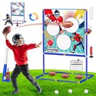 2-in-1 Football   Baseball Toss Target Games For Kids 4-8 8-12  3-hole Double 