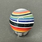 Contemporary Handmade Art Glass Marble  95  Banded Linework Spiral Swirl Mib