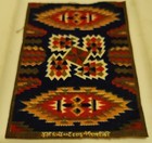 Antique Tobacco Felt Navajo Dollhouse Rug 5 1 2  X 3  American Tobacco Co Usa
