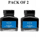 Parker Quink Fountain Pen Ink Bottle 30ml Blue Ink For School Office Pack Of 2