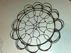 Lot Of 3 Antique Wire Collapsible Farmhouse Egg Baskets