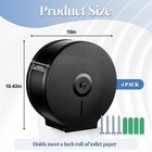 4 Pcs Industrial Toilet Paper Holder Commercial Roll Dispenser Wall Mount Sta   