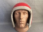Vtg Soviet Open Face Red Motorcycle Scooter Helmet Cafe Racer Biker Ussr 1960s