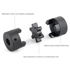 5 8  To 1  L095 3-piece L-jaw Coupling Set   Buna-n Nbr 1   Black