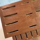 Cutco 24 Slot Knife Storage Block Honey Oak Wood Made In Usa 10 w  Block Only