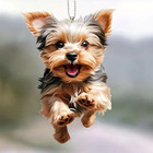 Yorkshire Terrier Yorkie 3 Different Acrylic Pendant Ornament Dangler Clip-on