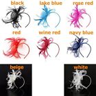 Clip Wedding Feather Fascinator Headband Ladies Day Races Royal Ascot Aliceband
