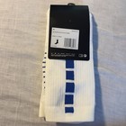 Original Nike Elite Socks Crew Sz Xl 12-15 White blue Classic Basketball New