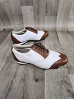 Footjoy Women s Lopro Collection Brown White Wing Tip 97182 Golf Shoes Size 6 5m