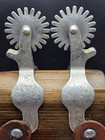 Crockett Fancy Engraved Vintage Western Spurs Aluminum