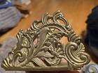 Vintage Solid Brass Letter   Napkin Holder Elegant For Table Or Desk