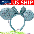 Disney  Parks Frozen Arendelle Aqua Minnie Mouse Ears Blue Headband Girl Gift