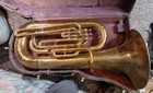 Vintage Panamerican Eb Tuba With Hard Case And Mouthpiece  tarnished 