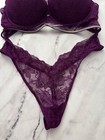 Victorias Secret Teddy Bodysuit Shine Strap Push Up Grape Soda Purple Nwt Xl