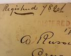 1865 Toronto  To Crown Lands Quebec Canada Stampless Registered Postal Cover 5c