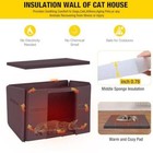 Outdoor Cat House Insulated Shelter Warm Liner Waterproof Feral Kitty Hutch New