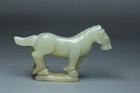 Chinese Antique Old Hetian Jade Hand-carved Horse Statues