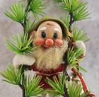 Vintage Jestia Japan Pixie Elf gnome In Greenery W bells No  331