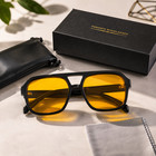 Oversized Aviator Sunglasses Men Women Orange Lens Retro 70s Vintage Uv 