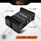 Prv Audio Qs400 4 2ohm Compact 4 Channel Digital Class D Full Range Car Amp 400w