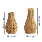 Vintage Handmade Woven Vase Seagrass Rattan Flower Basket Decor Rustic 