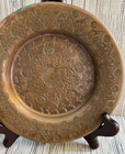 Hand Hammered Copper Wall Plate Repouss   Middle Eastern Moroccan Decor 6 1 2 