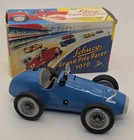 Vtg Schuco Ferrari Grand Prix Racer 1070 Blue 1072 Wind Up Tin Toy New  Complete