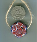 African Trade Beads Vintage Antique Venetian Old Glass Millefiori Tabular Bead