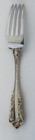 Gorham Sterling Silver Gold Medici Dinner Fork W  24kt  Gold Vermier Accent  8 
