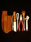 Captain Currey Deluxe 5-pc Rigging Knife  Marlinspike Tool Kit W  Leather Sheath
