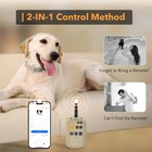 2in1 Dog Shock Collar Training W  Remote   App 1 2 Mile Ipx7 Waterproof Electric