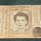 Vintage Original Wwii Era Female Civil Aeronautics Administration Airmen Id Card