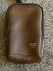 Rare Kodak - Vintage Brown Leather Zip Compact Camera Soft Lined Case W strap
